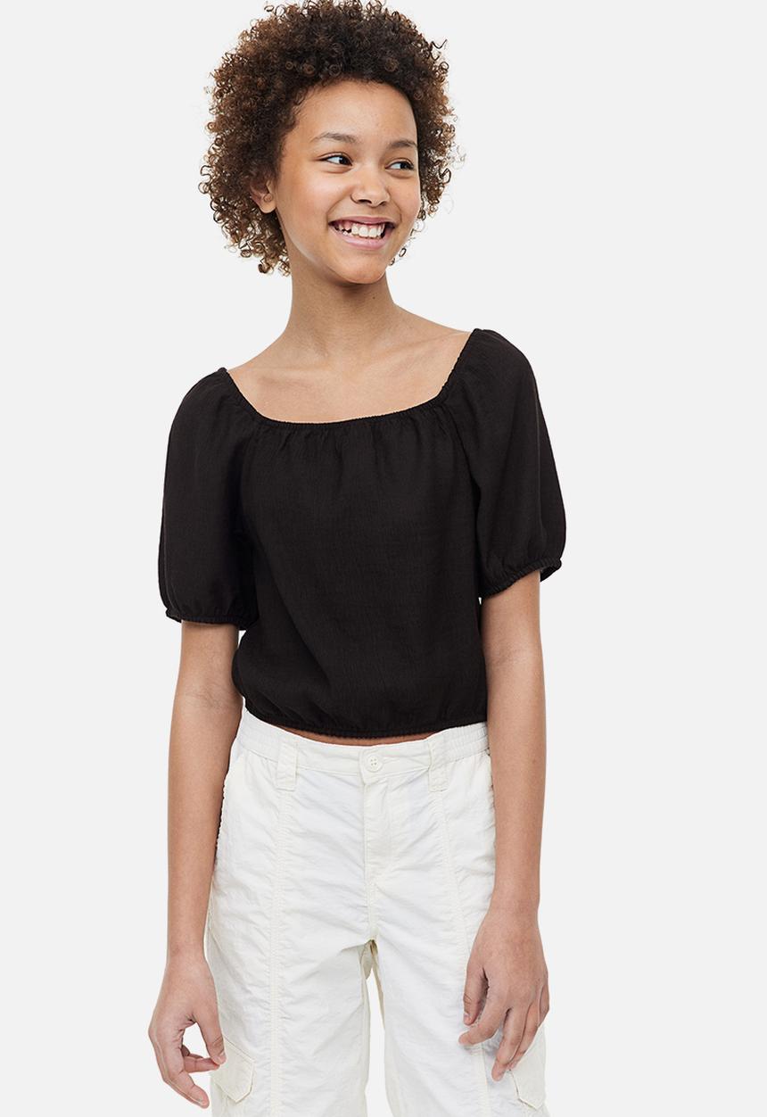 H&M - Raglan-sleeved blouse - black