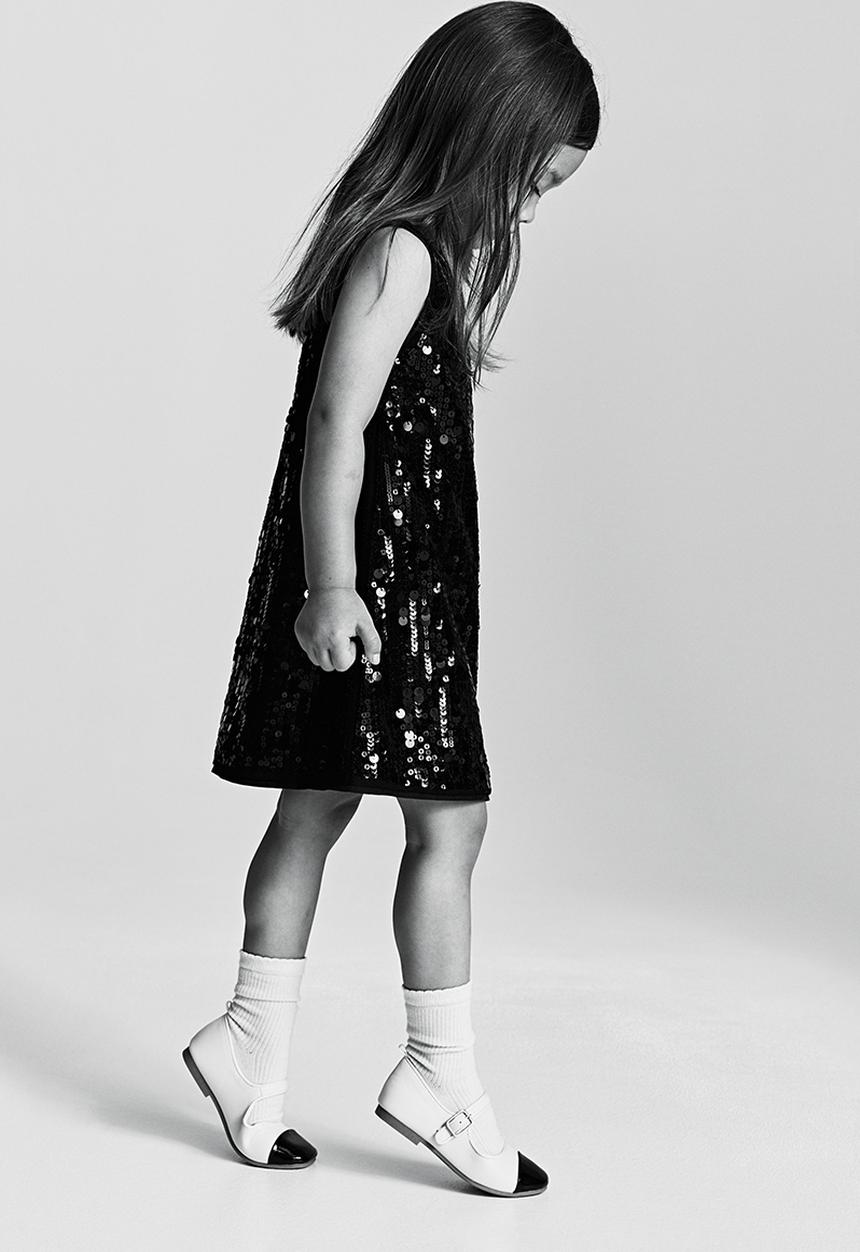 H&M - Sequined a-line dress - black