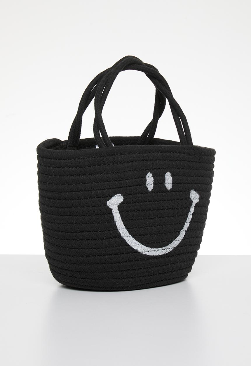 Pop Candy - Smiley straw bag - black 
