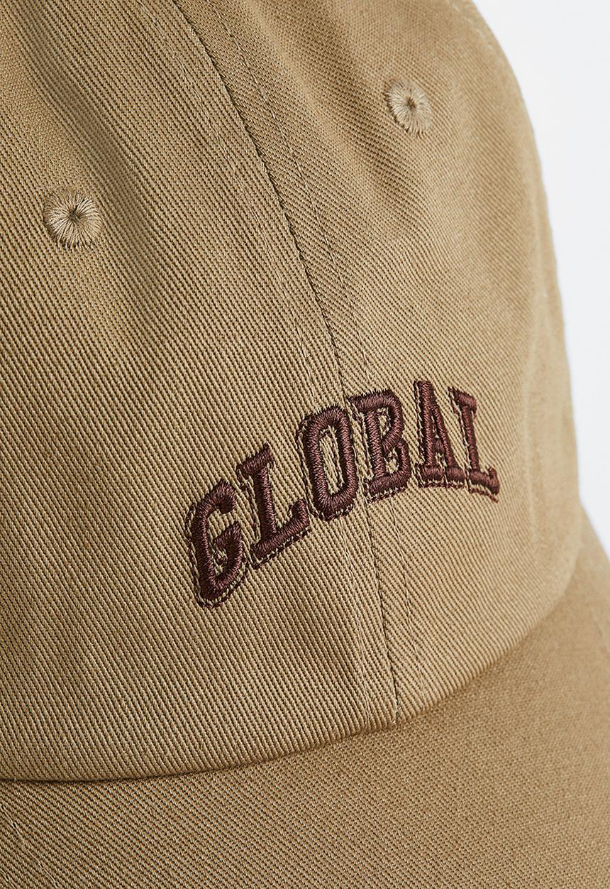 H&M - Embroidered-motif cotton cap - khaki green global 