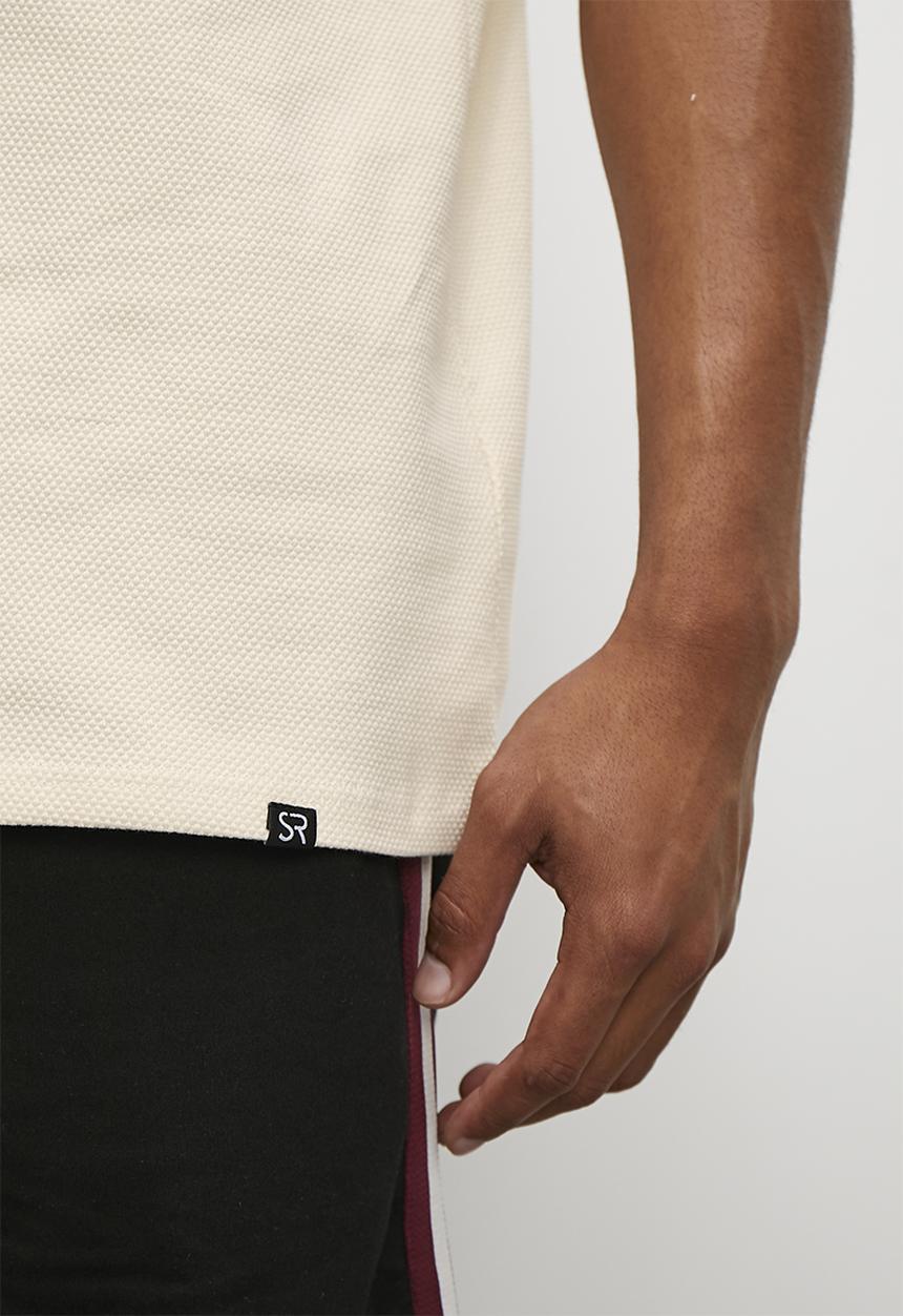 STYLE REPUBLIC - Jay waffle crew tee - ecru