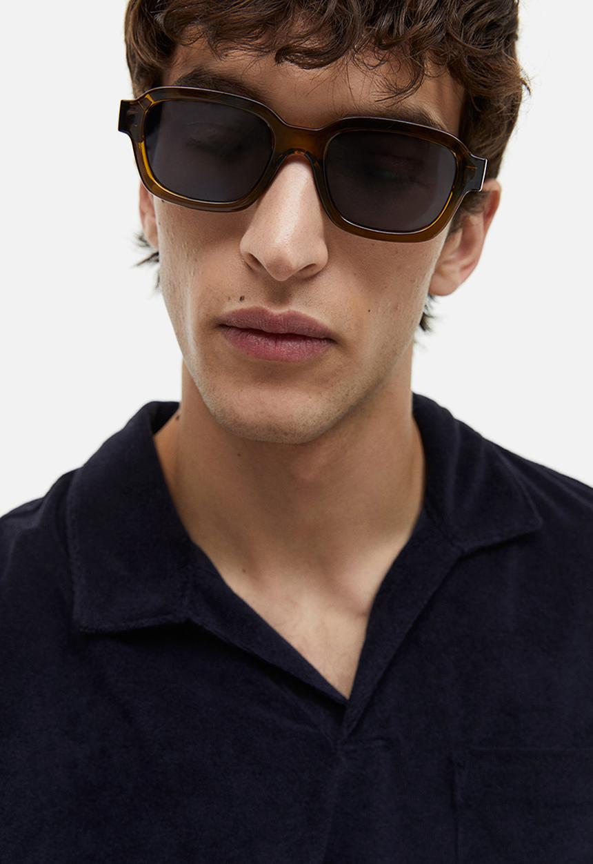 H&M - Regular fit terry polo shirt - navy blue