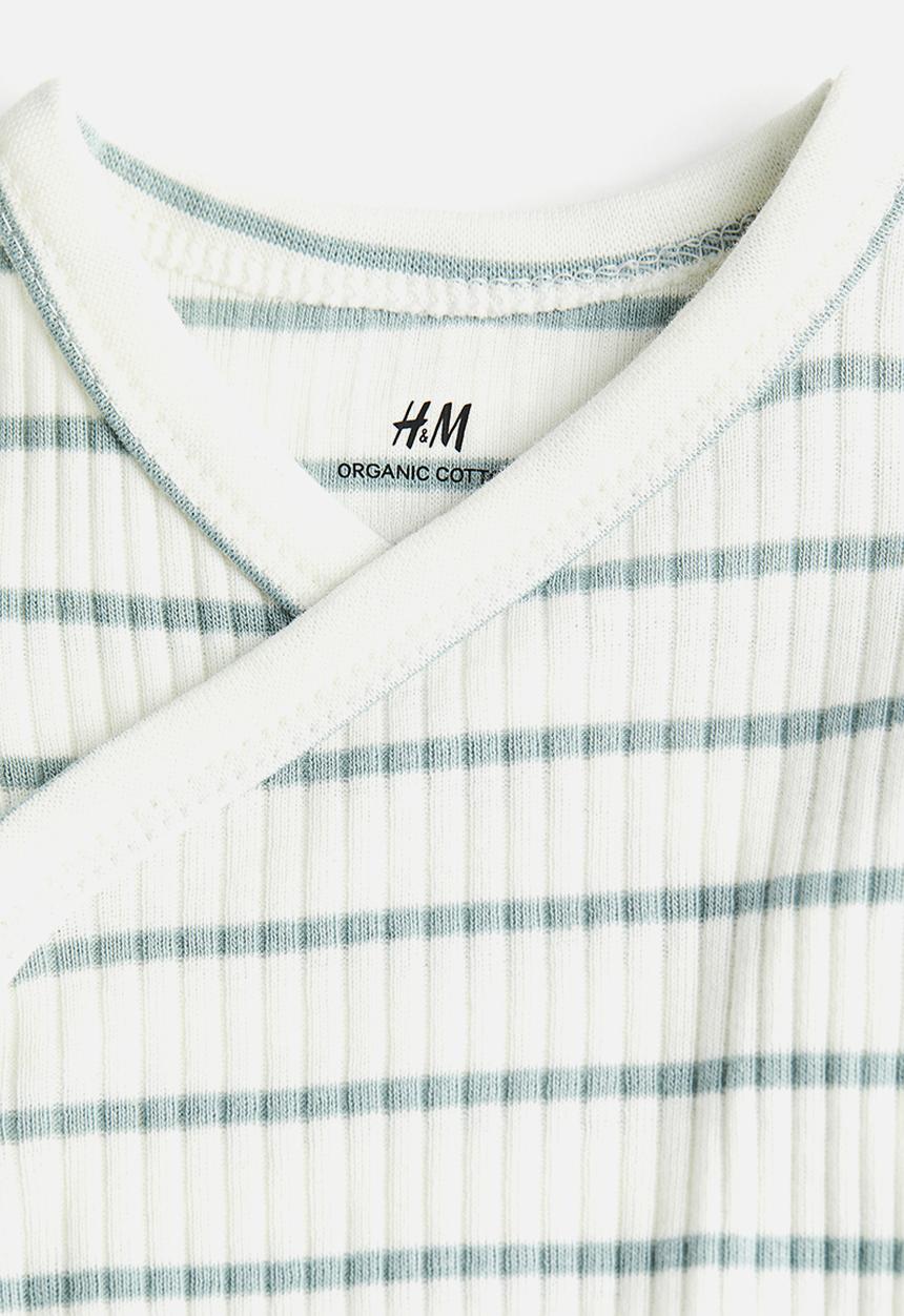 H&M - Adjustable-fit set - white/turquoise striped