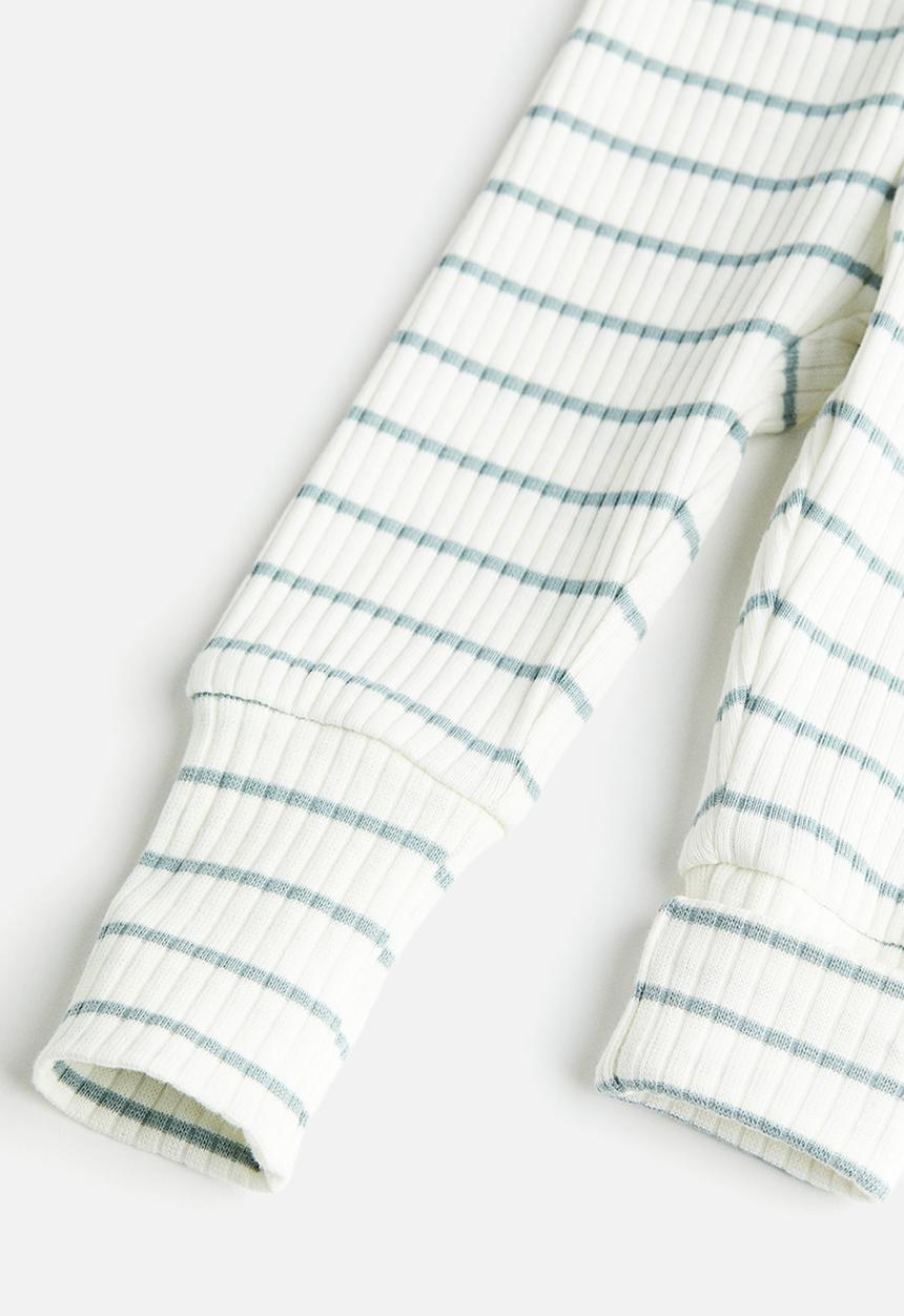 H&M - Adjustable-fit set - white/turquoise striped