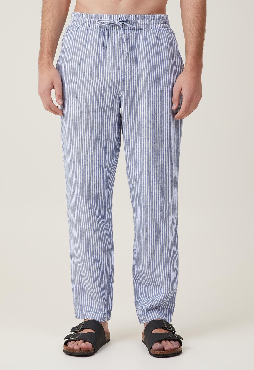 Cotton On - Linen pant - eastcoast blue stripe