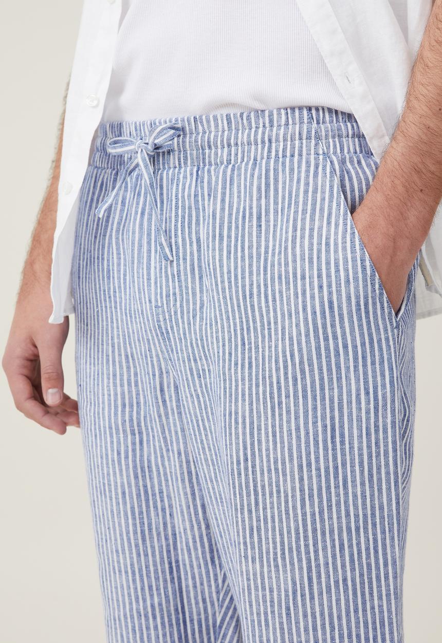 Cotton On - Linen pant - eastcoast blue stripe