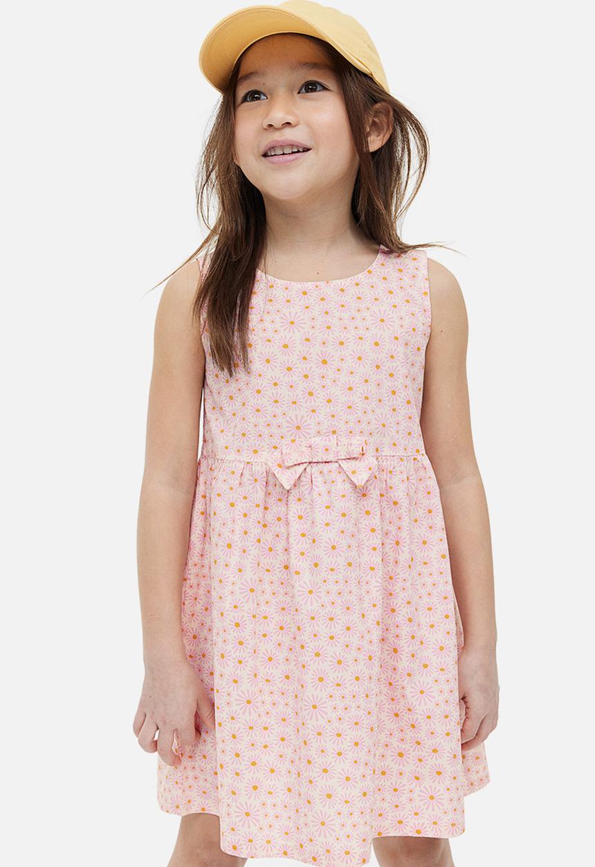 H&M - Cotton dress - light pink/floral