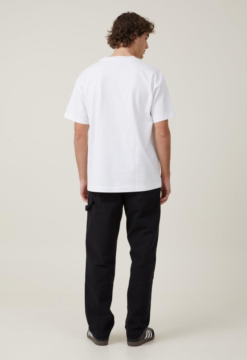 Cotton On - Loose fit pant - black knee patch twill
