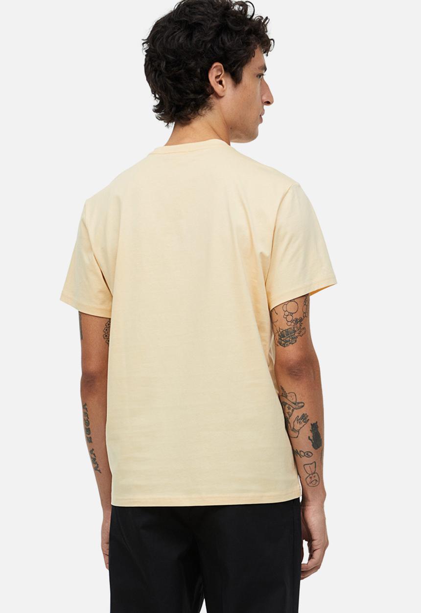 H&M - Regular fit pima cotton t-shirt - pale yellow 