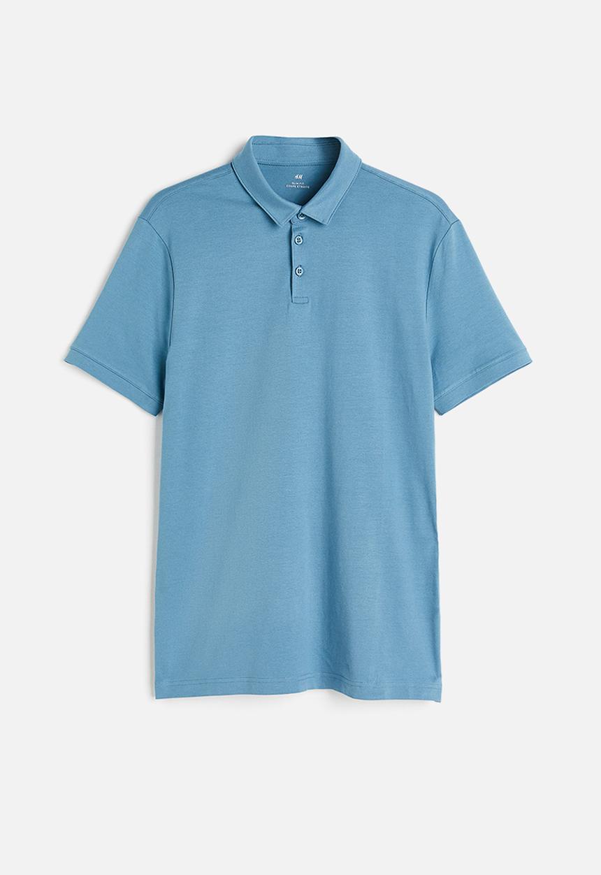 H&M - Slim fit polo shirt - blue