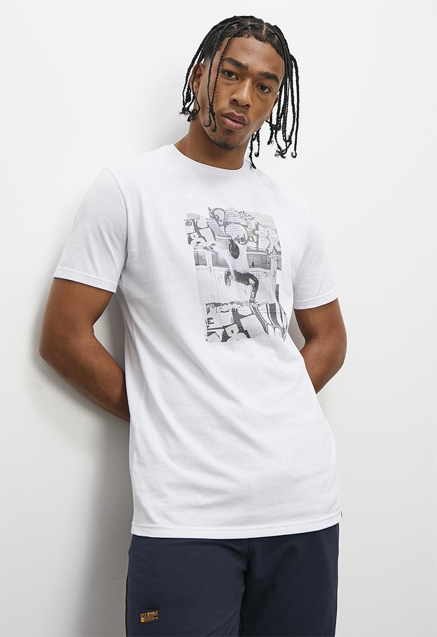 STYLE REPUBLIC - Crew neck graphic T-shirt - white