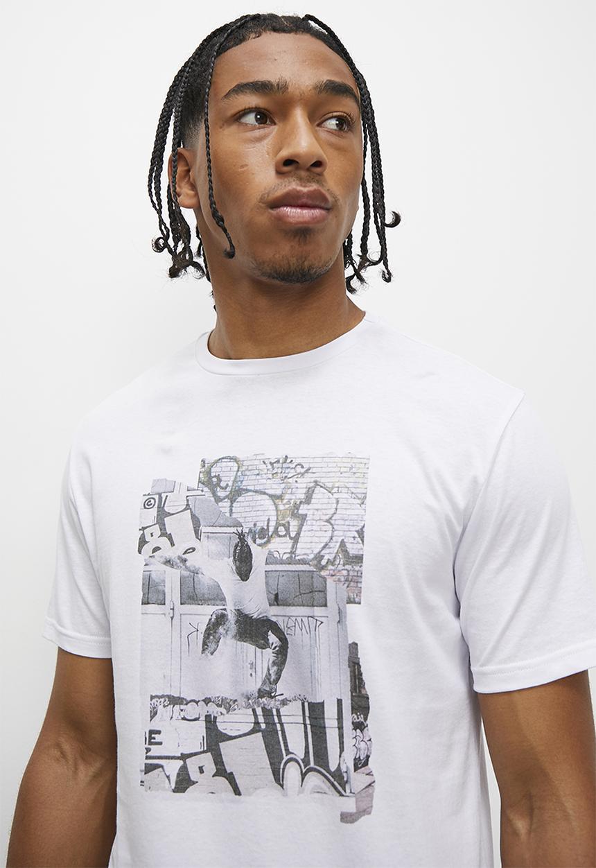 STYLE REPUBLIC - Crew neck graphic T-shirt - white