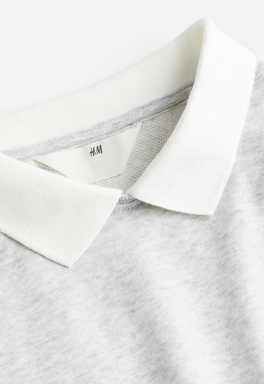 H&M - Boxy-style sweatshirt - light grey marl