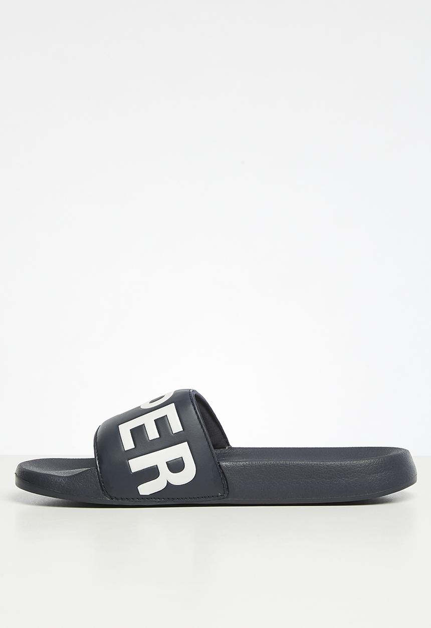 Superdry. - Code core pool slide - deep navy/optic