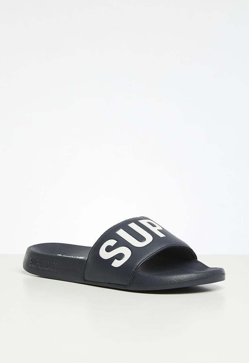 Superdry. - Code core pool slide - deep navy/optic