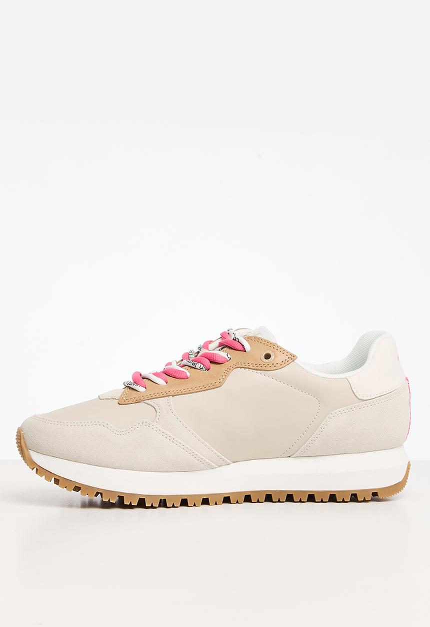 Calvin Klein - Toothy runner fluo contrast - eggshell/raspberry sorbet