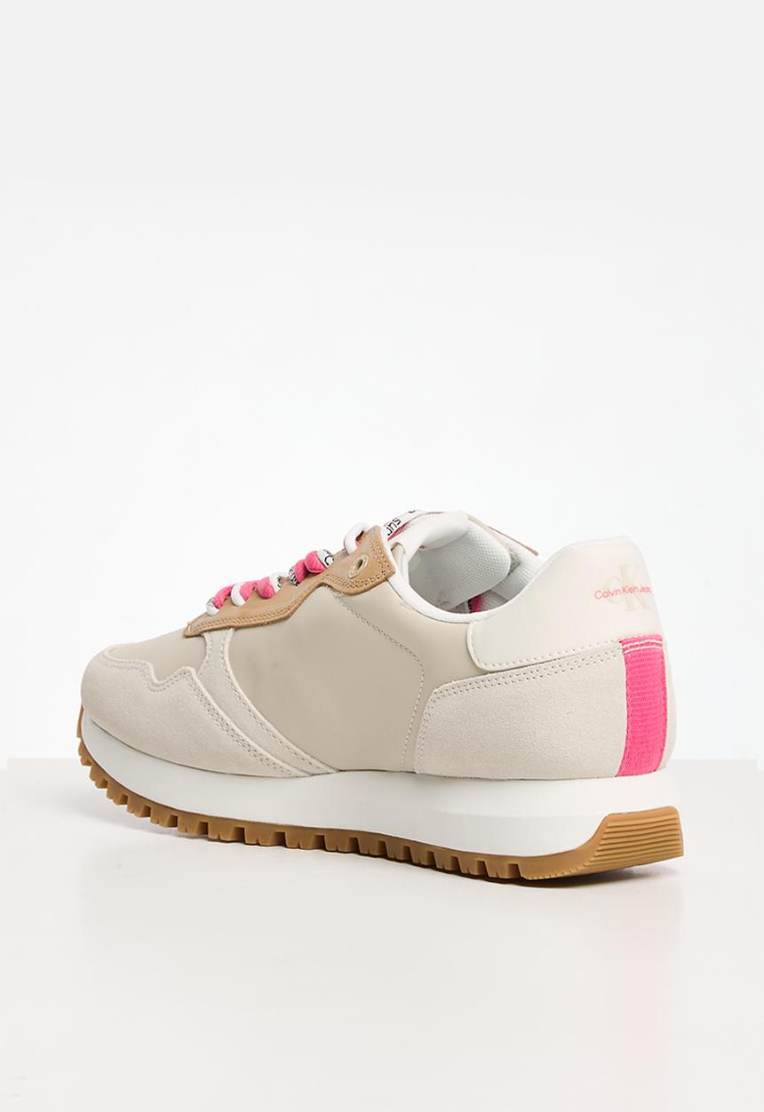 Calvin Klein - Toothy runner fluo contrast - eggshell/raspberry sorbet
