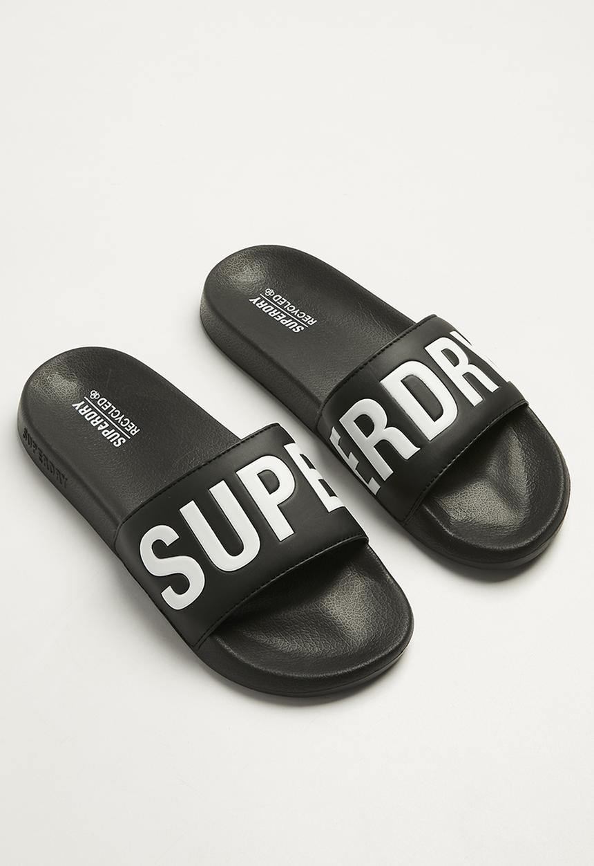 Superdry. - Code core pool slide - black / optic