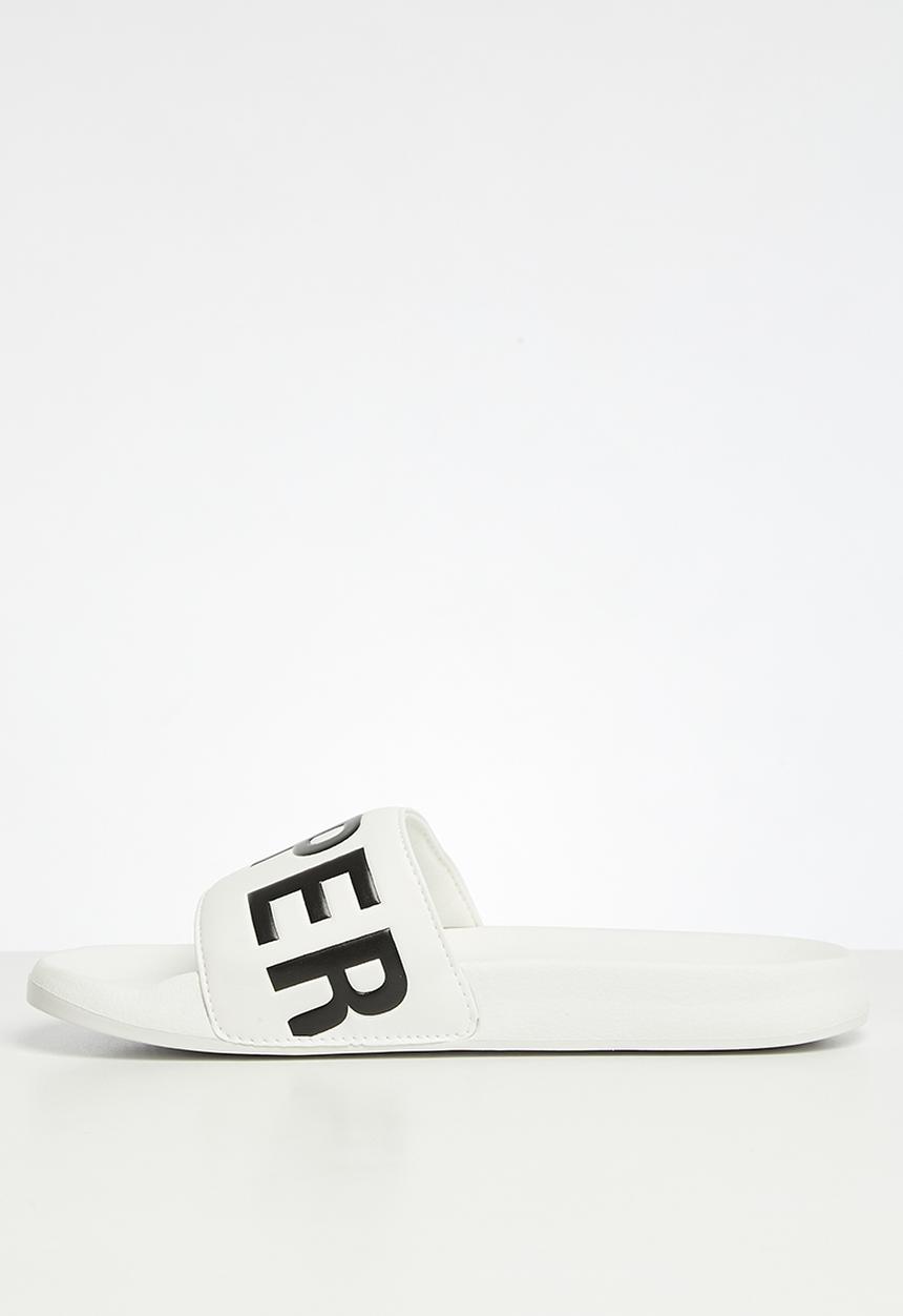 Superdry. - Code core pool slide - white