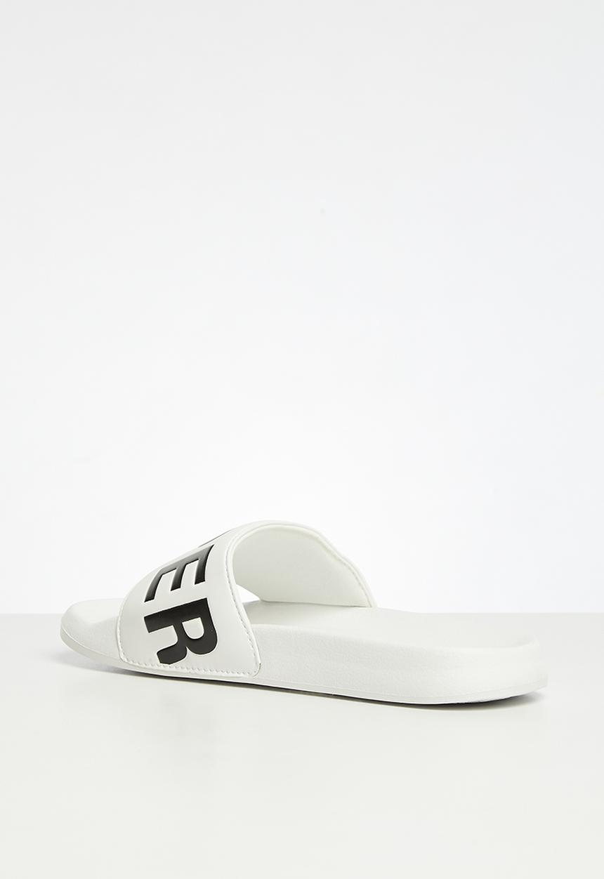 Superdry. - Code core pool slide - white