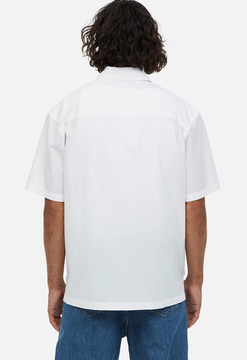 H&M - Relaxed fit short-sleeved shirt - white
