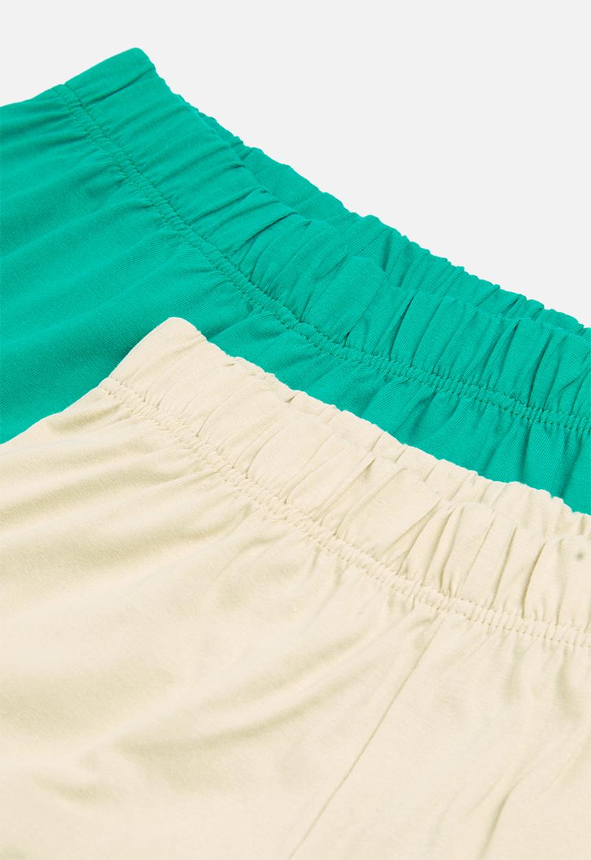 Rebel Republic - 2 Pack cotton short - holly green & stone