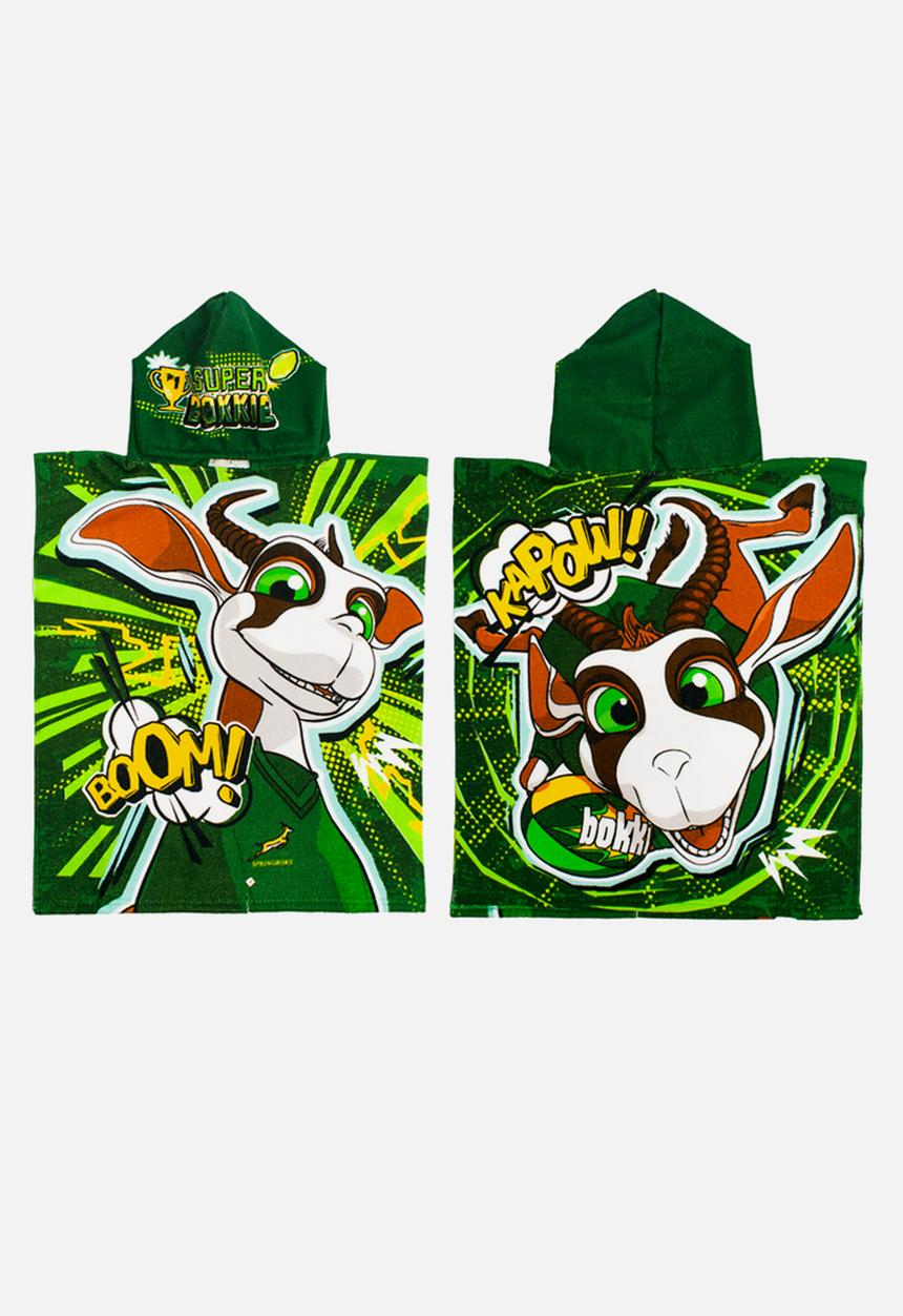 Character Group - Bokkie hooded towel - green