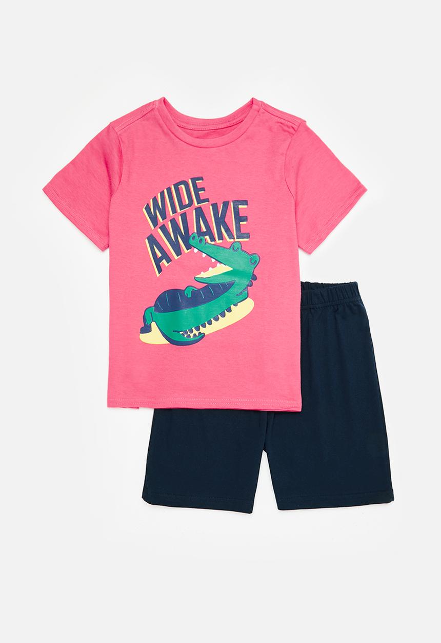 Pop Candy - Summer pj set - cantaloupe & navy