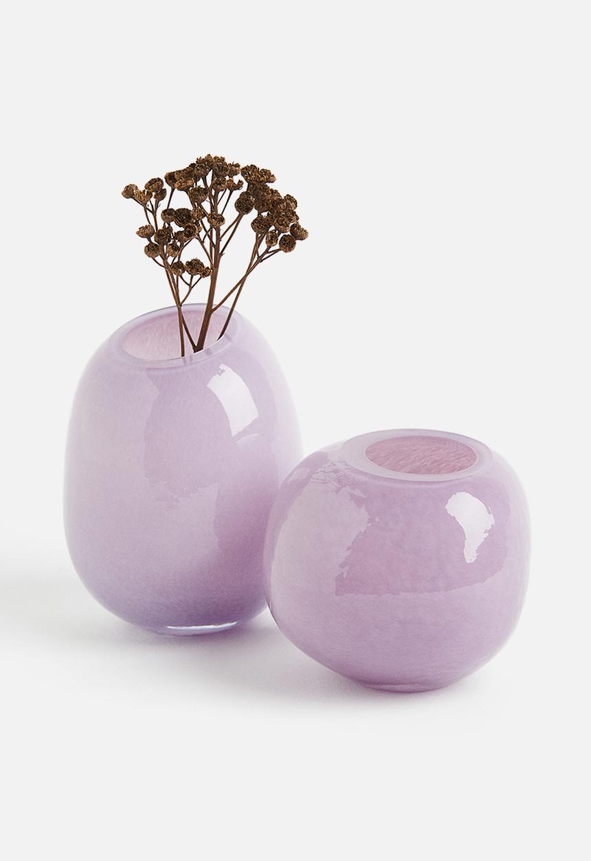 H&M - Small glass vase - purple