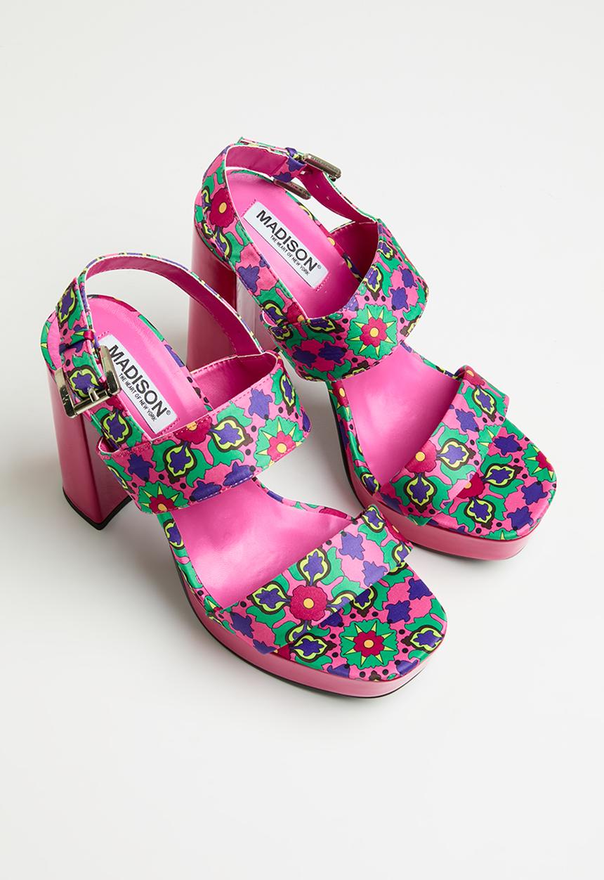 Madison® - Aurora platform blockheel sandal - pink multi