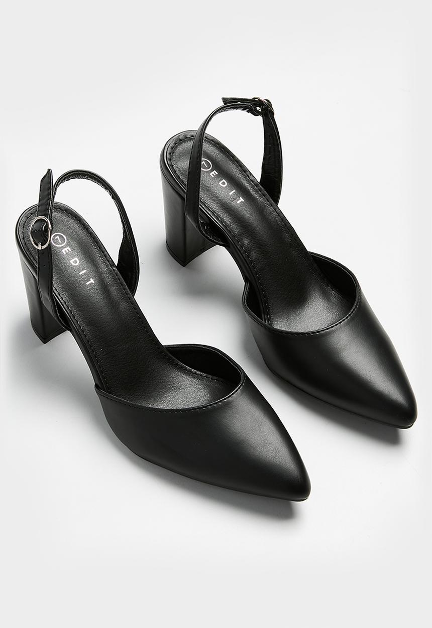 edit - Alexa block heel - black