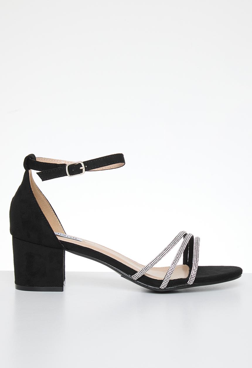 Madison® - Alice ankle tie blockheel - black
