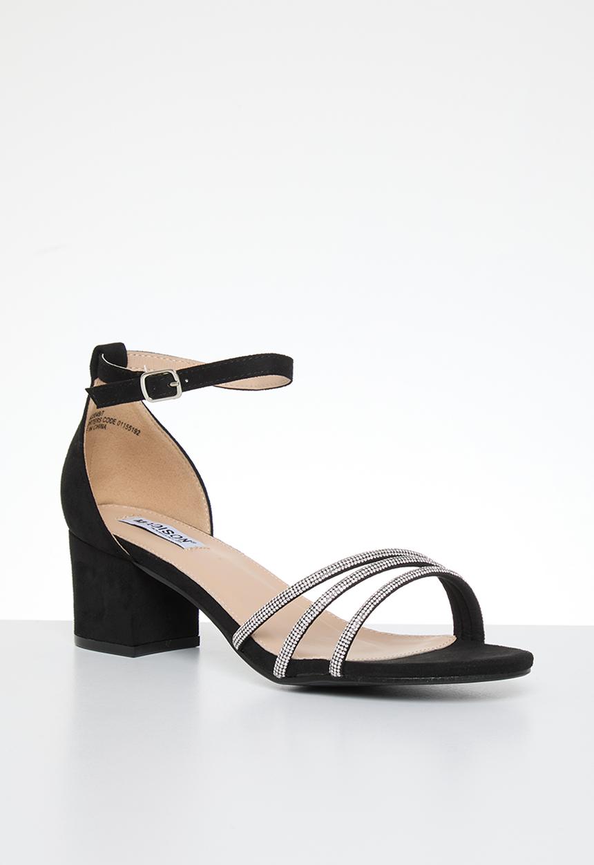 Madison® - Alice ankle tie blockheel - black
