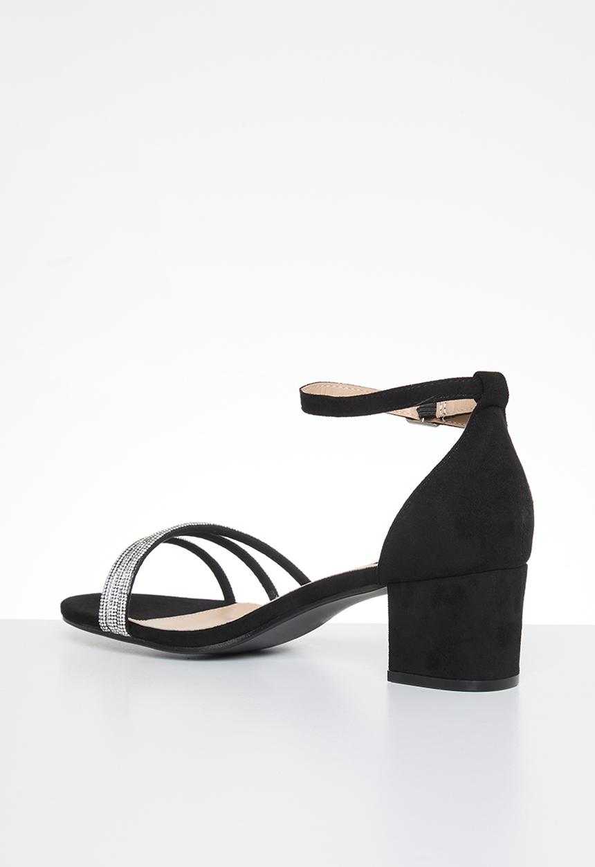Madison® - Alice ankle tie blockheel - black