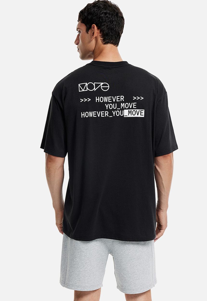 H&M - Drymove™ printed sports T-shirt - black