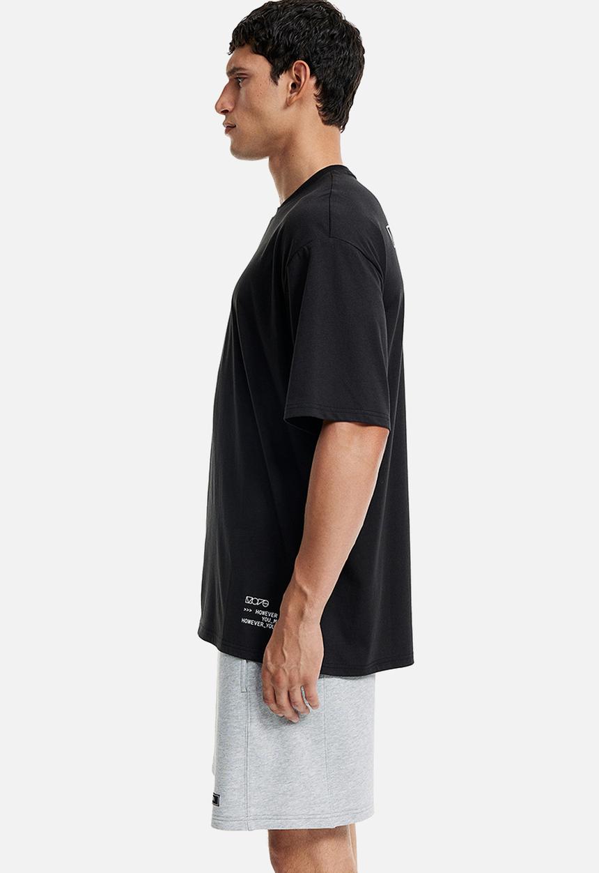 H&M - Drymove™ printed sports T-shirt - black