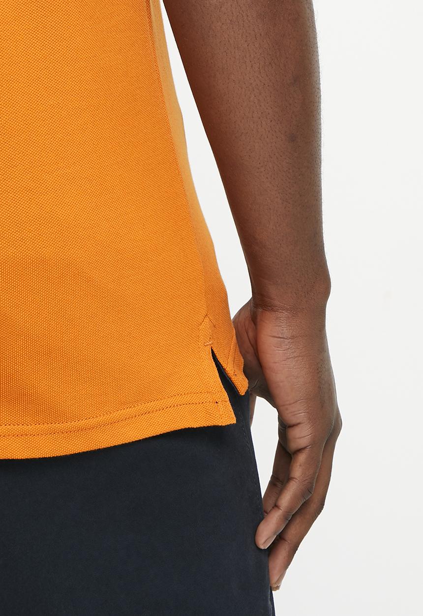 POLO - Mens classic pique short sleeve golfer - rust