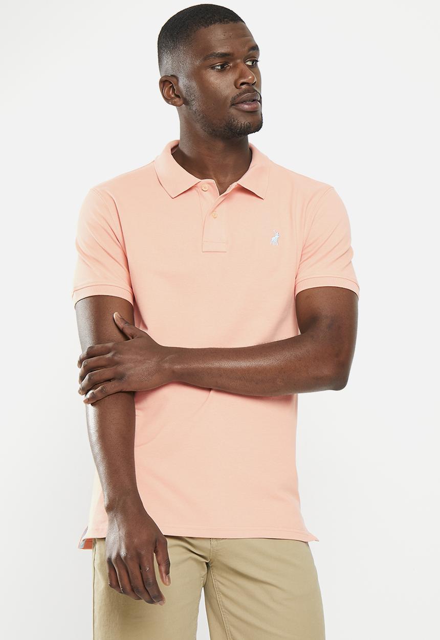 POLO - Mens classic pique short sleeve golfer - pink