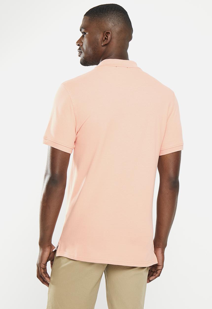 POLO - Mens classic pique short sleeve golfer - pink