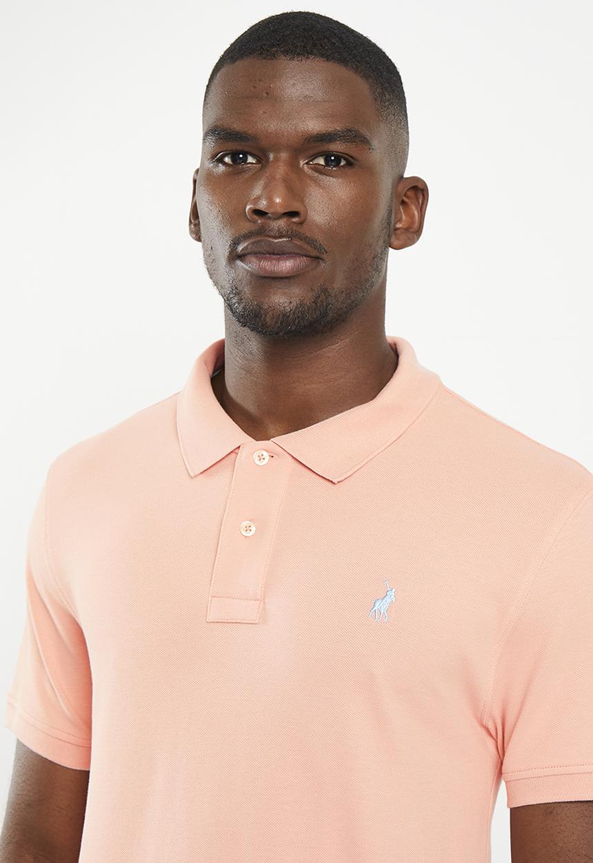 POLO - Mens classic pique short sleeve golfer - pink