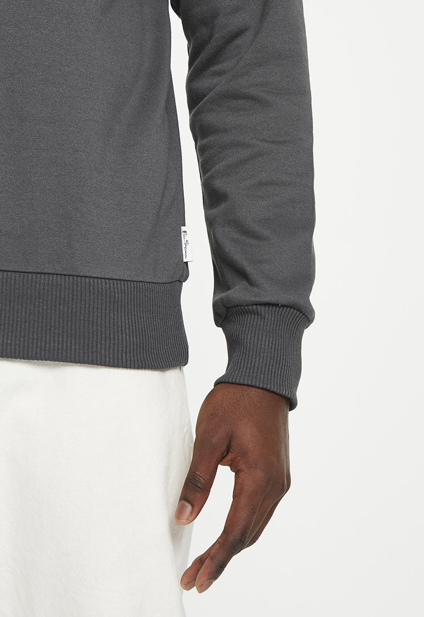 Ben Sherman - Signature flock crew sweater - charcoal