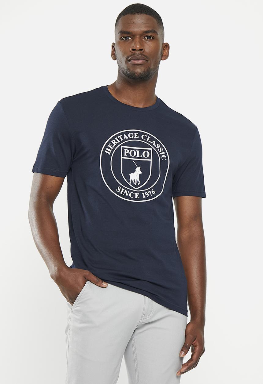 POLO - Mens short sleeve heritage logo tee - navy 