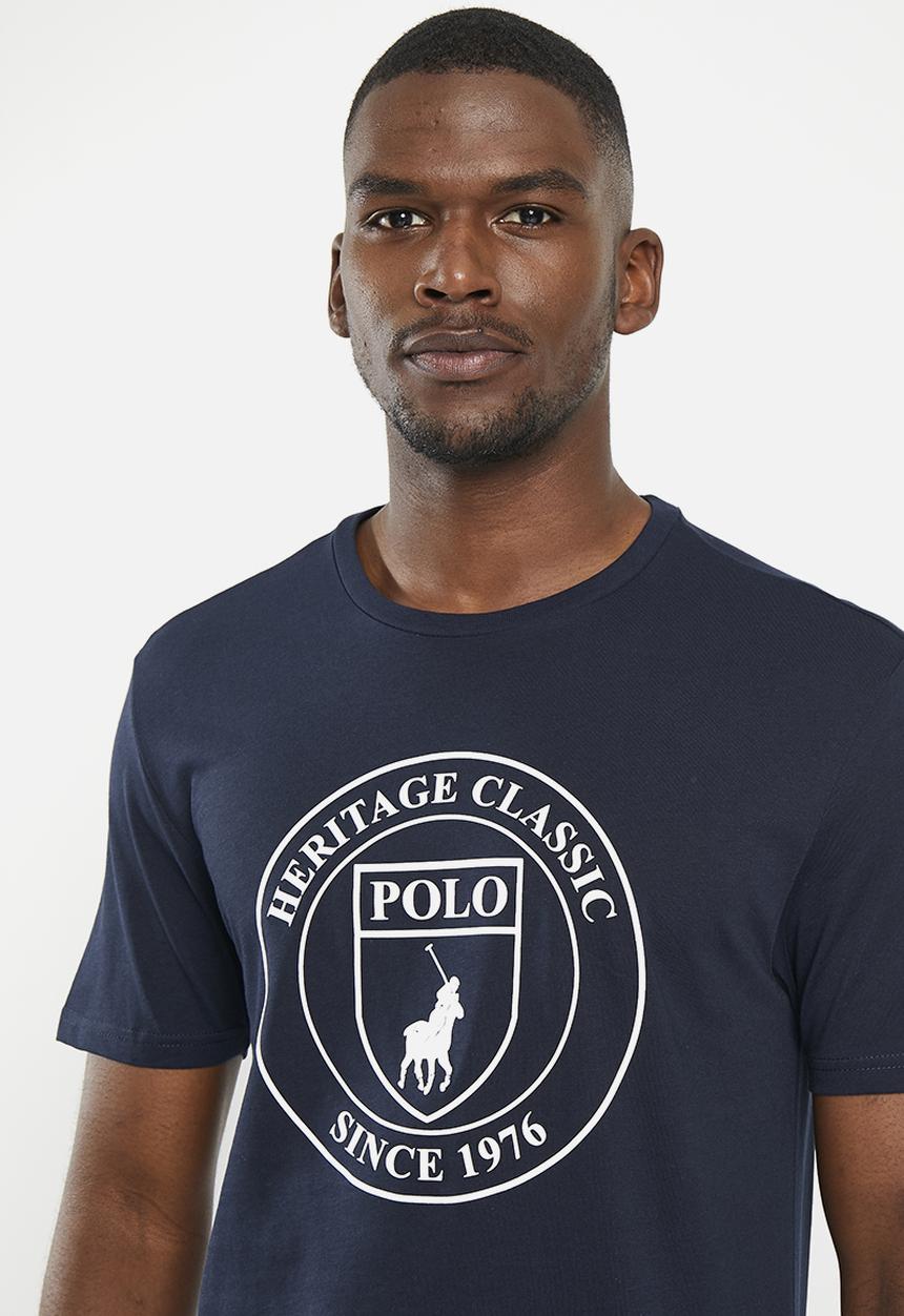POLO - Mens short sleeve heritage logo tee - navy 