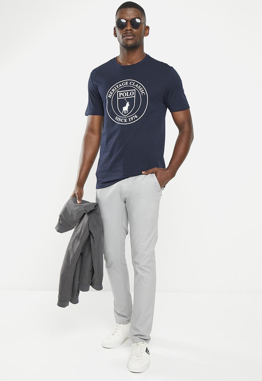 POLO - Mens short sleeve heritage logo tee - navy 
