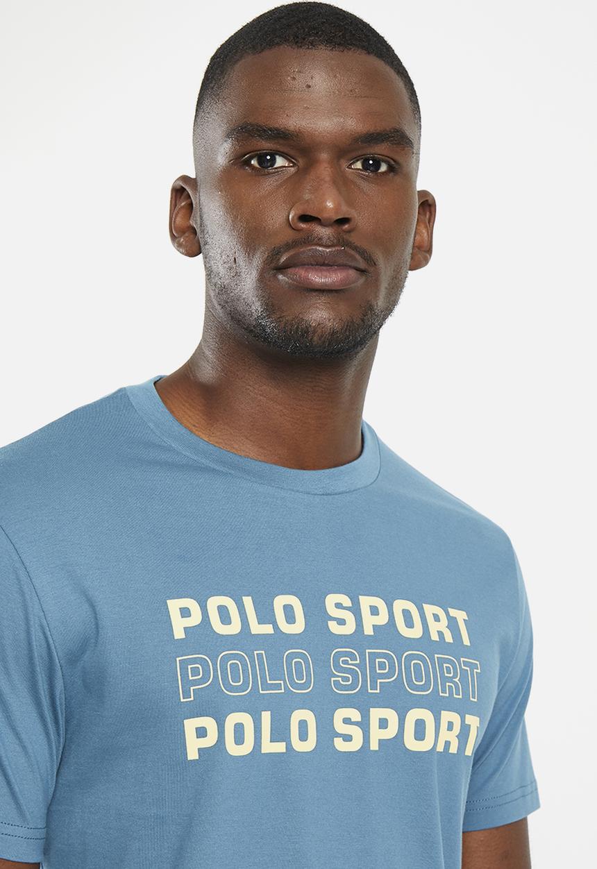 POLO - Men sport short sleeve multi logo tee - teal