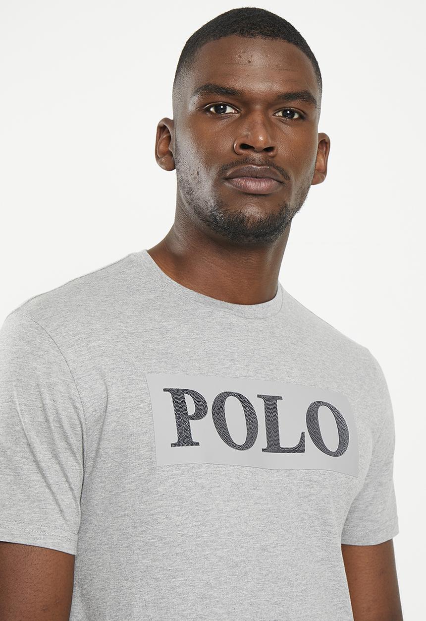 POLO - Mens short sleeve logo tee - grey