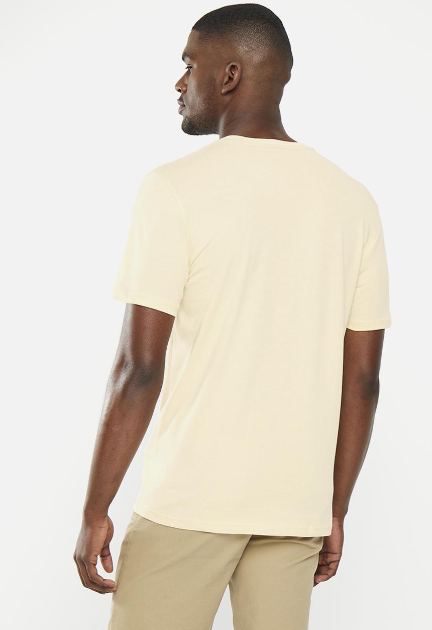 POLO - Mens short sleeve box logo tee - yellow 