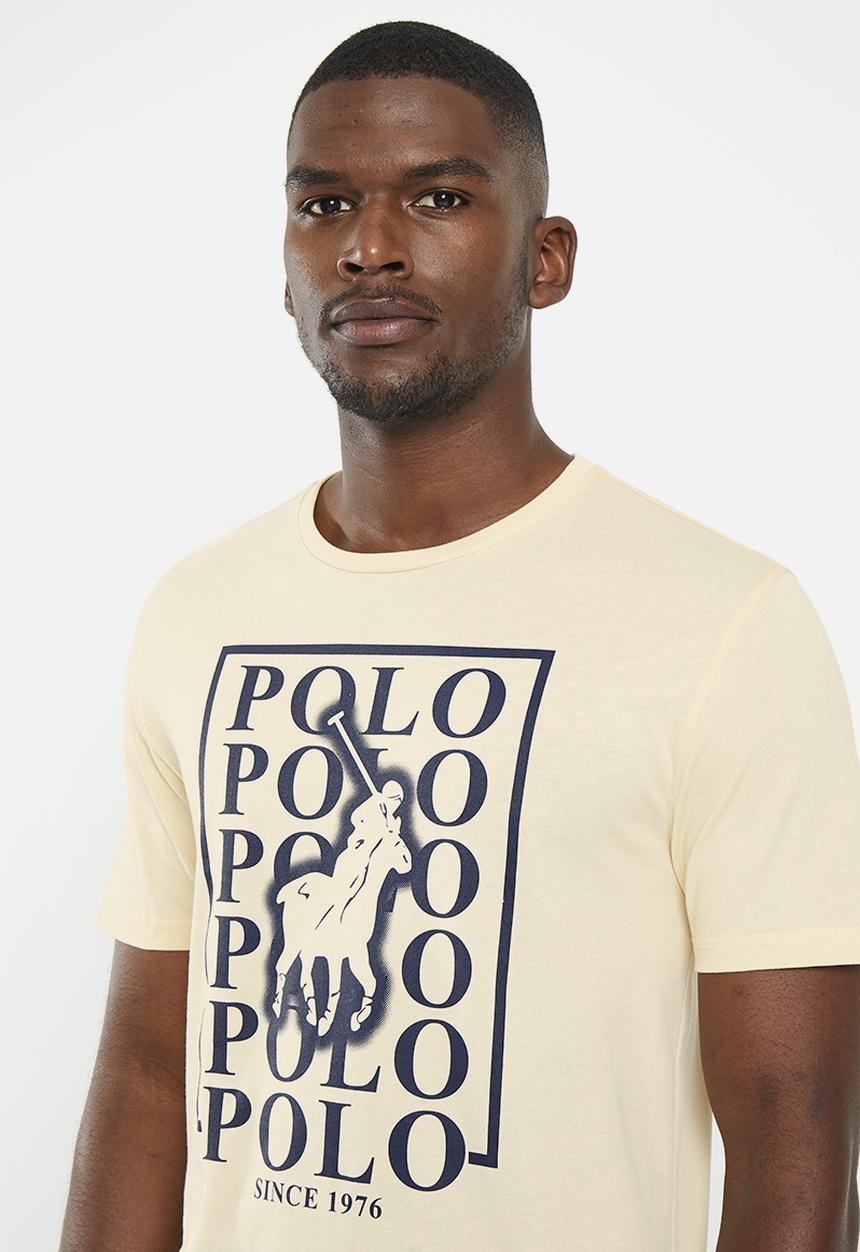 POLO - Mens short sleeve box logo tee - yellow 