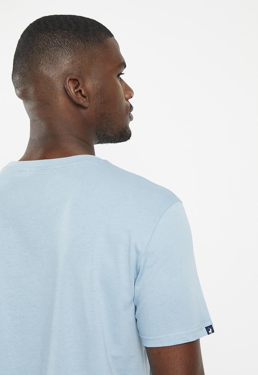POLO - Mens crew neck short sleeve tee - blue 