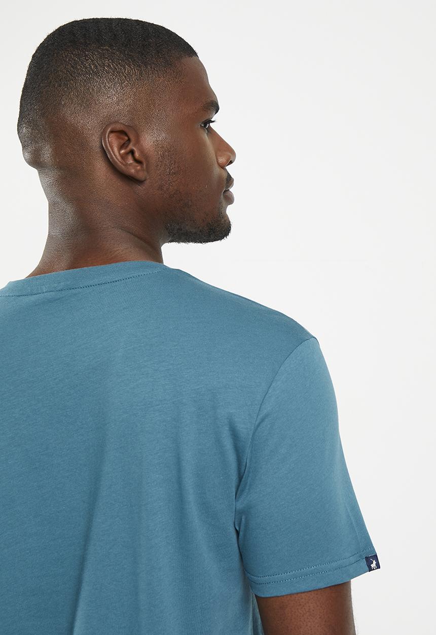POLO - Mens v-neck short sleeve tee - teal